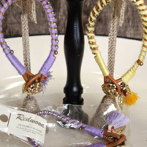 3 Nature Themed Cord Bracelets - Gold Tone Charms & Tassel - BFF, Sisters, Gift
